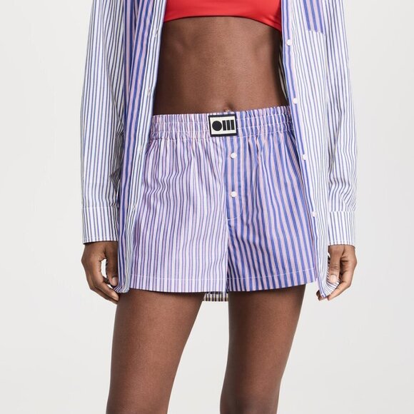 New Solid & Striped The Cherry X Oxford Varsity Stripe Lexy Boxers NWT - Picture 1 of 14